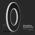 9W Lampa ścienna LED / Barwa:3000K / IP20 / Obudowa: Czarna