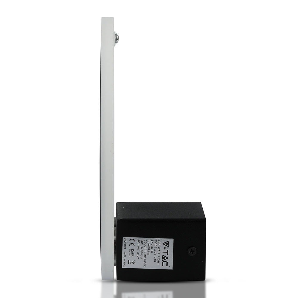 9W Lampa ścienna LED / Barwa:4000K / IP20 / Obudowa: Czarna