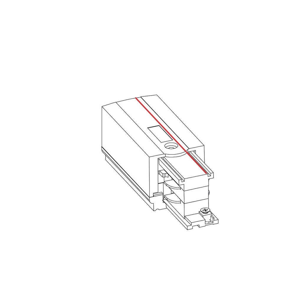 Nowodvorski System szynowy CTLS POWER END CAP, LEFT (PE-L) 3-obwodowy CTLS 16A, 3,7kVA - Tworzywo sztuczne - Biały 8232