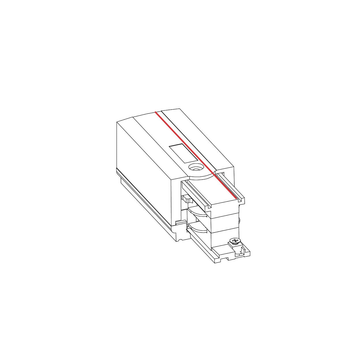 Nowodvorski System szynowy CTLS POWER END CAP, LEFT (PE-L) 3-obwodowy CTLS 16A, 3,7kVA - Tworzywo sztuczne - Biały 8232