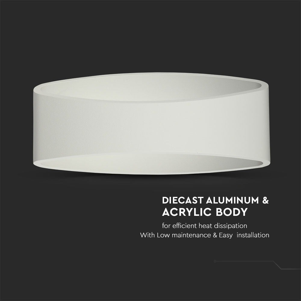 5W Lampa ścienna LED / Barwa:4000K / Obudowa: Biały / IP20