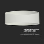 5W Lampa ścienna LED / Barwa:3000K / Obudowa: Biały / IP20