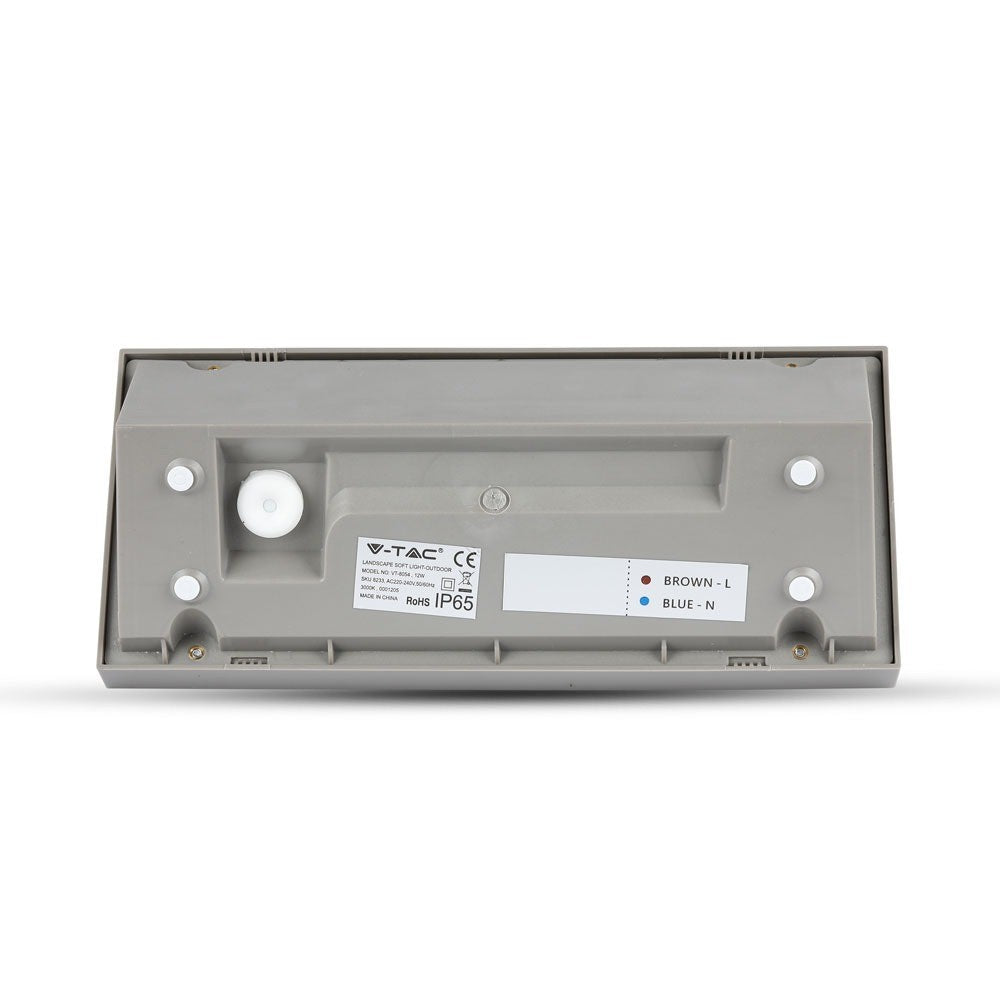 12W Lampa ścienna LED / Ukośna / Barwa:4000K / Obudowa: Szara