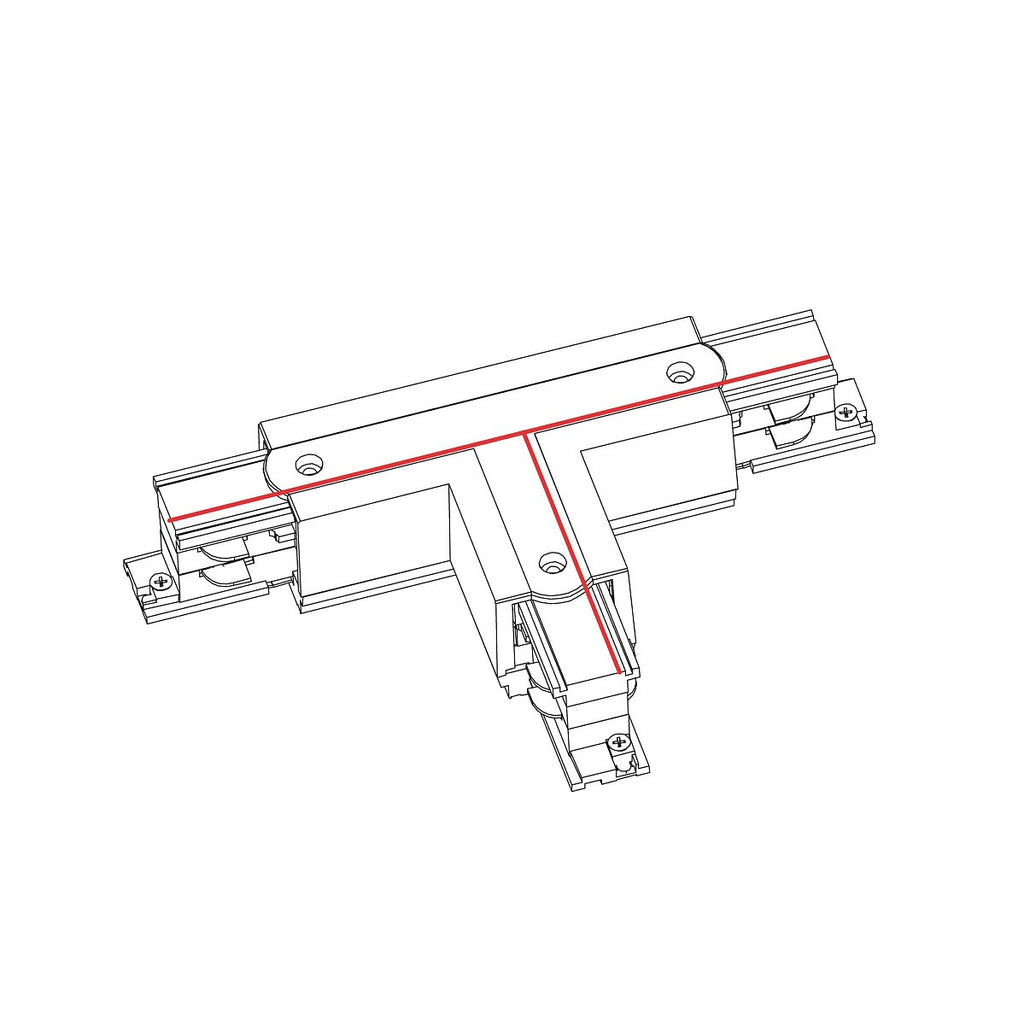 Nowodvorski System szynowy CTLS POWER T CONNECTOR, LEFT 2 (T-L2) 3-obwodowy CTLS 16A, 3,7kVA - Tworzywo sztuczne - Biały 8236