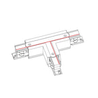 Nowodvorski System szynowy CTLS POWER T CONNECTOR, LEFT 2 (T-L2) 3-obwodowy CTLS 16A, 3,7kVA - Tworzywo sztuczne - Biały 8236