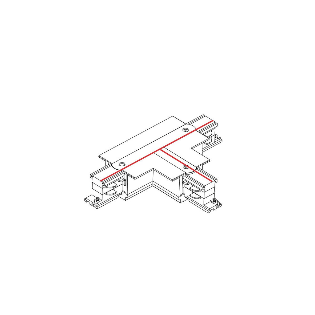 Nowodvorski System szynowy CTLS RECESSED POWER T CONNECTOR LEFT 2 (T-L2) 3-obwodowy CTLS 16A, 3,7kVA - Tworzywo sztuczne - Czarny 8240