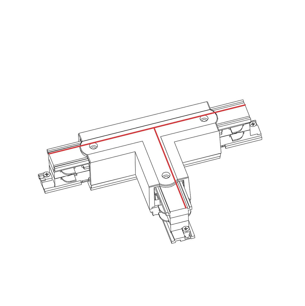 Nowodvorski System szynowy CTLS POWER T CONNECTOR, LEFT 1 (T-L1) 3-obwodowy CTLS 16A, 3,7kVA - Tworzywo sztuczne - Czarny 8244