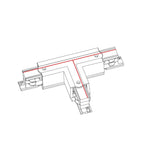 Nowodvorski System szynowy CTLS POWER T CONNECTOR, LEFT 1 (T-L1) 3-obwodowy CTLS 16A, 3,7kVA - Tworzywo sztuczne - Czarny 8244