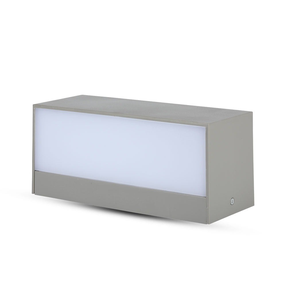 12W Lampa ścienna LED / Kierunek: Góra-Dół / Barwa:3000K / Obudowa: Szara