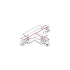 Nowodvorski System szynowy CTLS RECESSED POWER T CONNECTOR, RIGHT 1 (T-R1) 3-obwodowy CTLS 16A, 3,7kVA - Tworzywo sztuczne - Czarny 8246