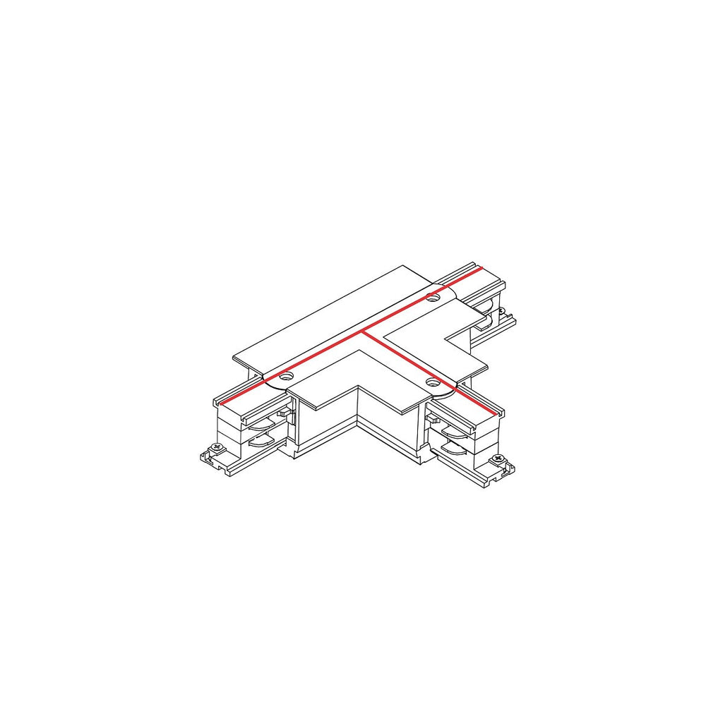 Nowodvorski System szynowy CTLS RECESSED POWER T CONNECTOR, LEFT 1 (T-L1) 3-obwodowy CTLS 16A, 3,7kVA - Tworzywo sztuczne - Biały 8247
