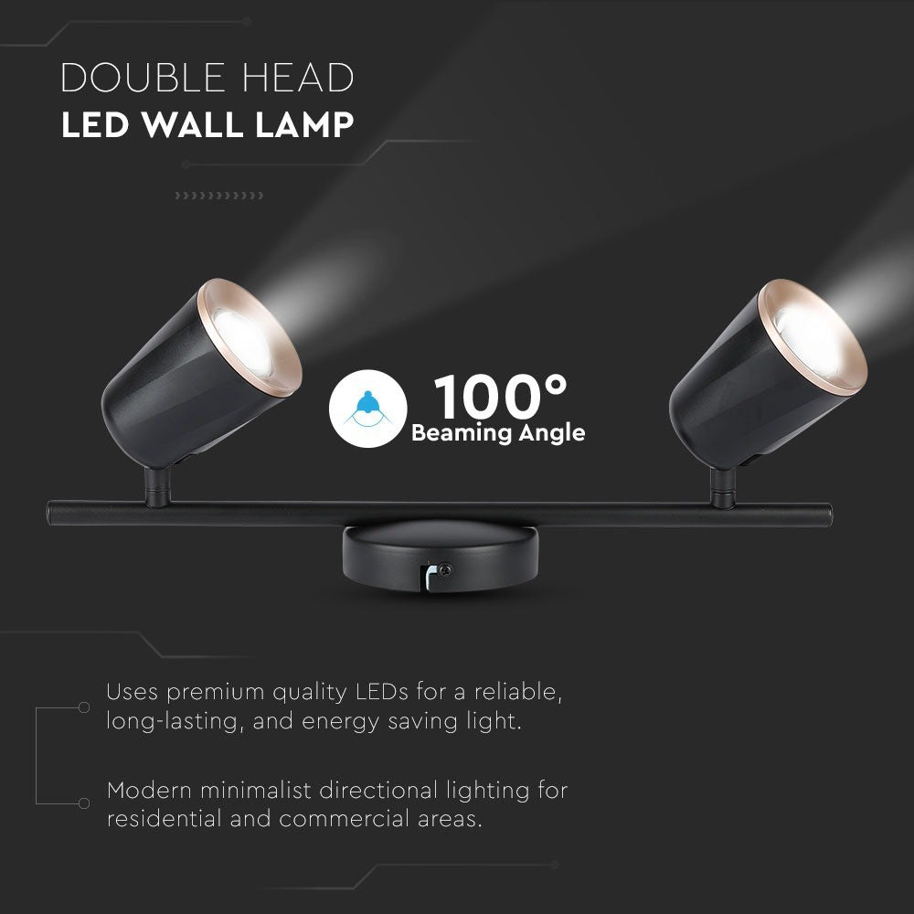 12W Lampa sufitowa / Barwa:4000K / Czarny - Pierścień miedź