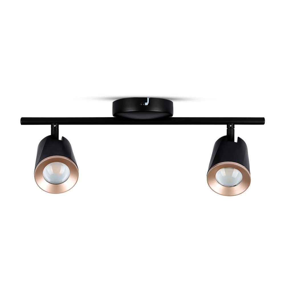 12W Lampa sufitowa / Barwa:4000K / Czarny - Pierścień miedź