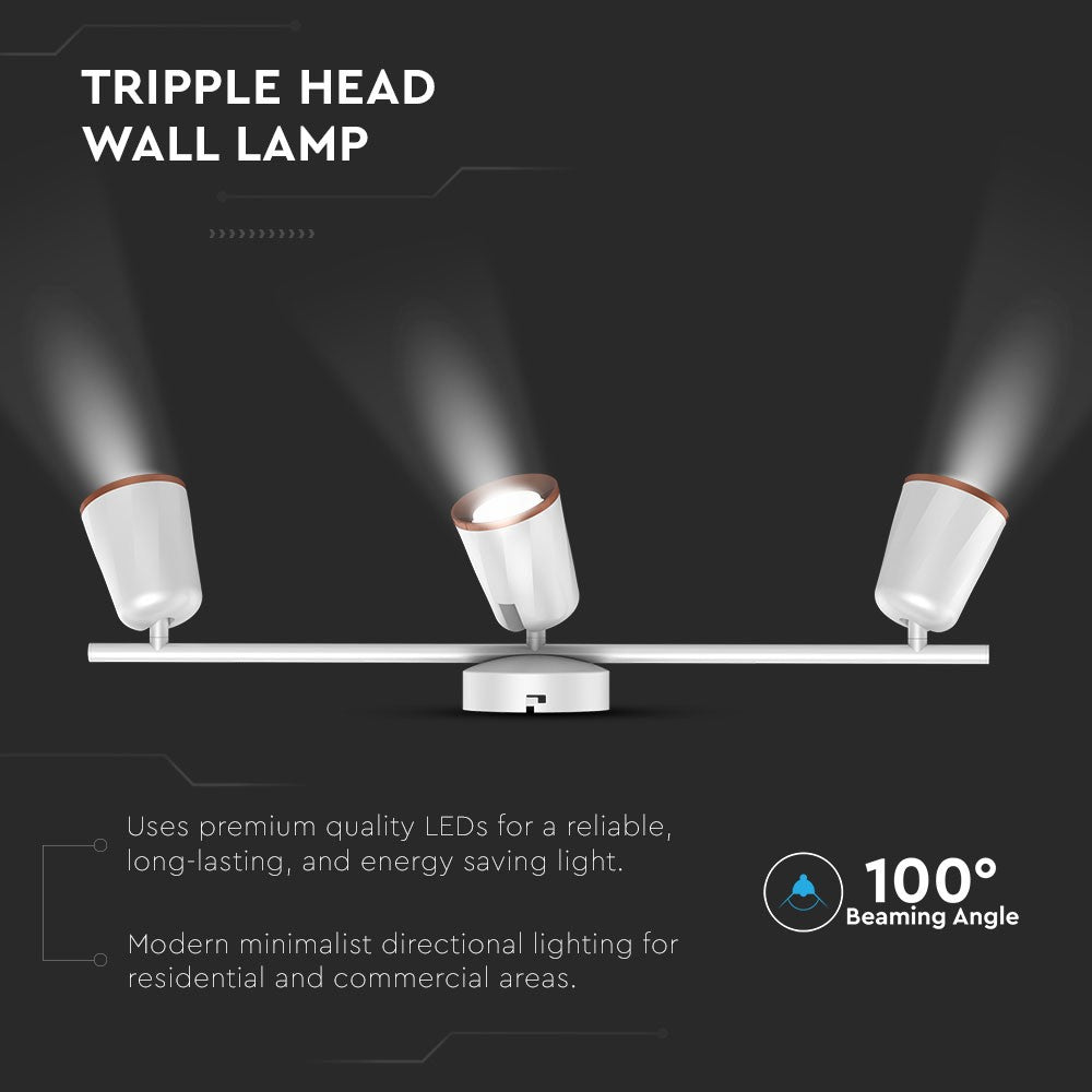 18W Lampa sufitowa / Barwa:4000K / Biały - Pierścień miedź