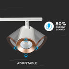 18W Lampa sufitowa / Barwa:3000K / Biały - Pierścień miedź