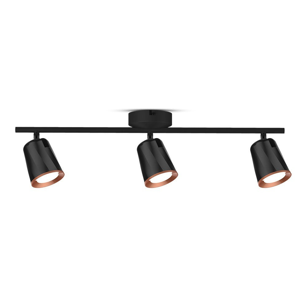 18W Lampa sufitowa / Barwa:3000K / Czarny - Pierścień miedź