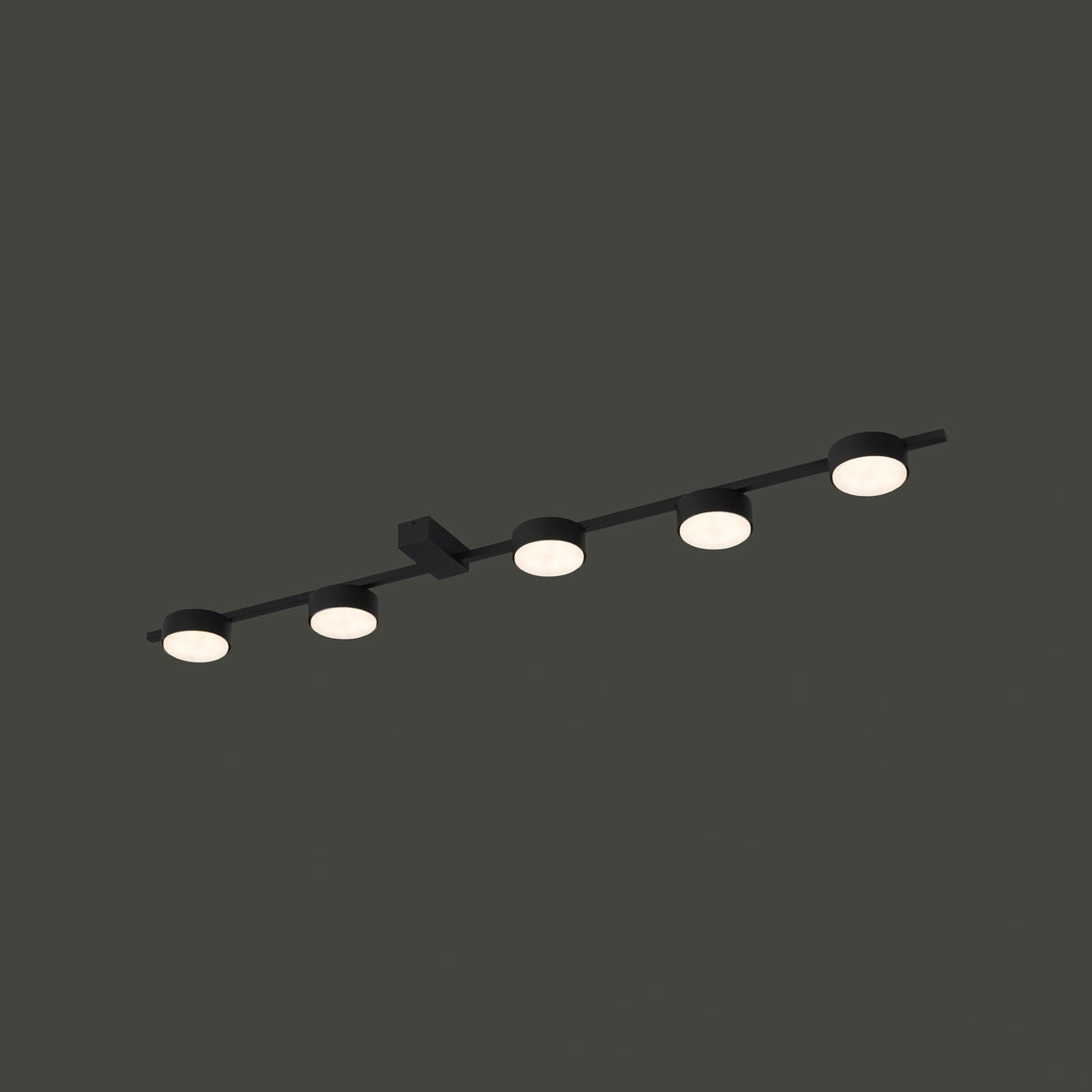 Nowodvorski Lampa przysufitowa PILLS 12W only LED 50/60Hz - Aluminium lakierowane - Czarny I 8262 - lampa włączona