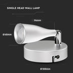 4.5W Kinkiet LED / Barwa:4000K / Biały