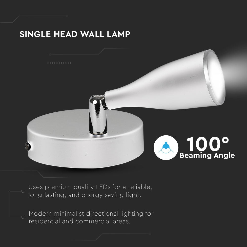 4.5W Kinkiet LED / Barwa:4000K / Biały