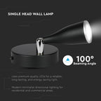4.5W Kinkiet LED / Barwa:4000K / Czarny