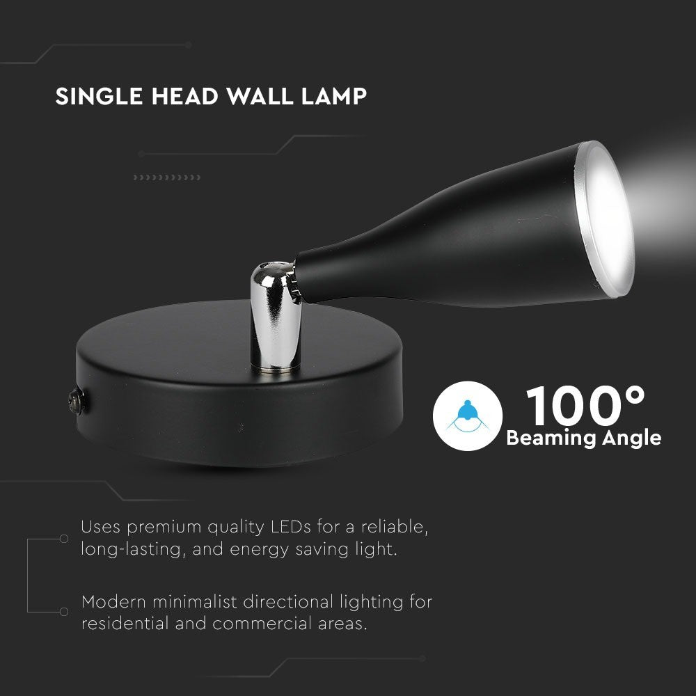 4.5W Kinkiet LED / Barwa:3000K / Czarny