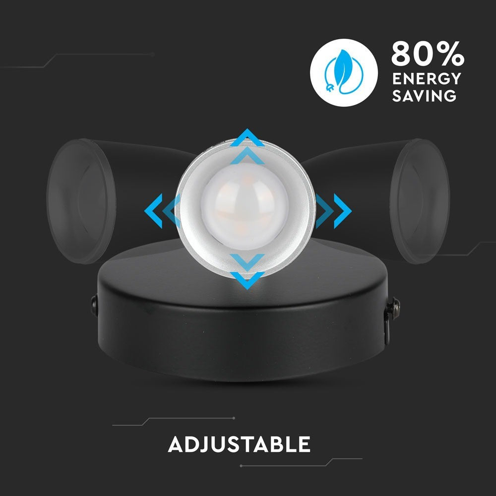4.5W Kinkiet LED / Barwa:3000K / Czarny