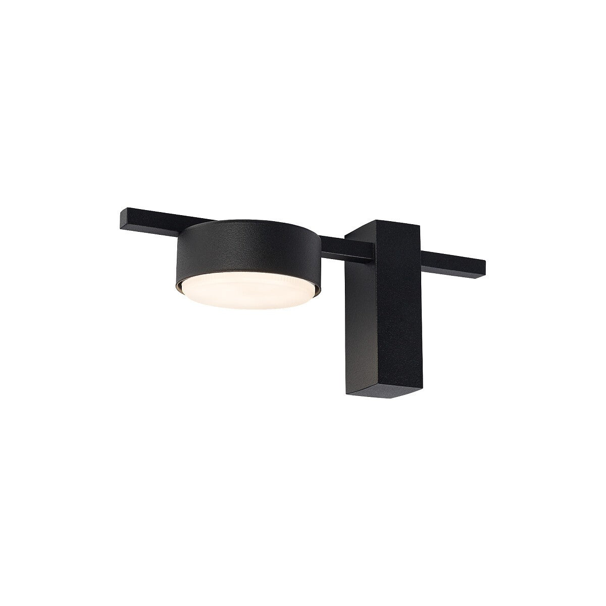 Nowodvorski Kinkiet PILLS 12W only LED 50/60Hz - Aluminium lakierowane - Czarny 8265 - lampa włączona