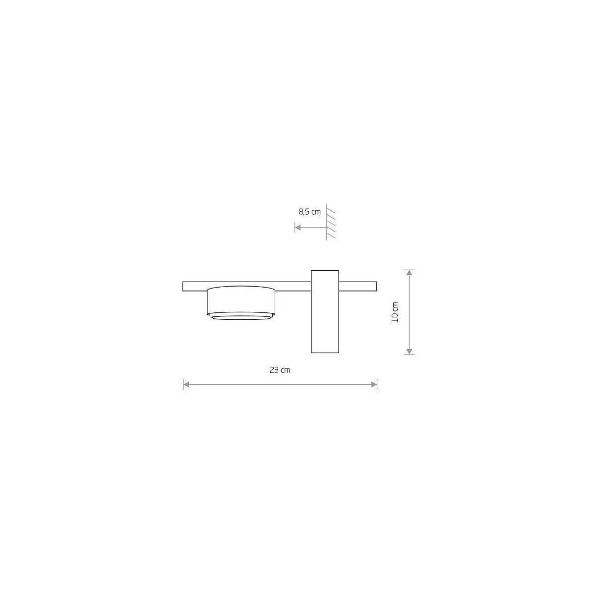 Nowodvorski Kinkiet PILLS 12W only LED 50/60Hz - Aluminium lakierowane - Czarny 8265