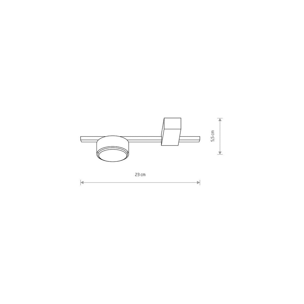 Nowodvorski Lampa przysufitowa PILLS 12W only LED 50/60Hz - Aluminium lakierowane - Czarny IV 8266