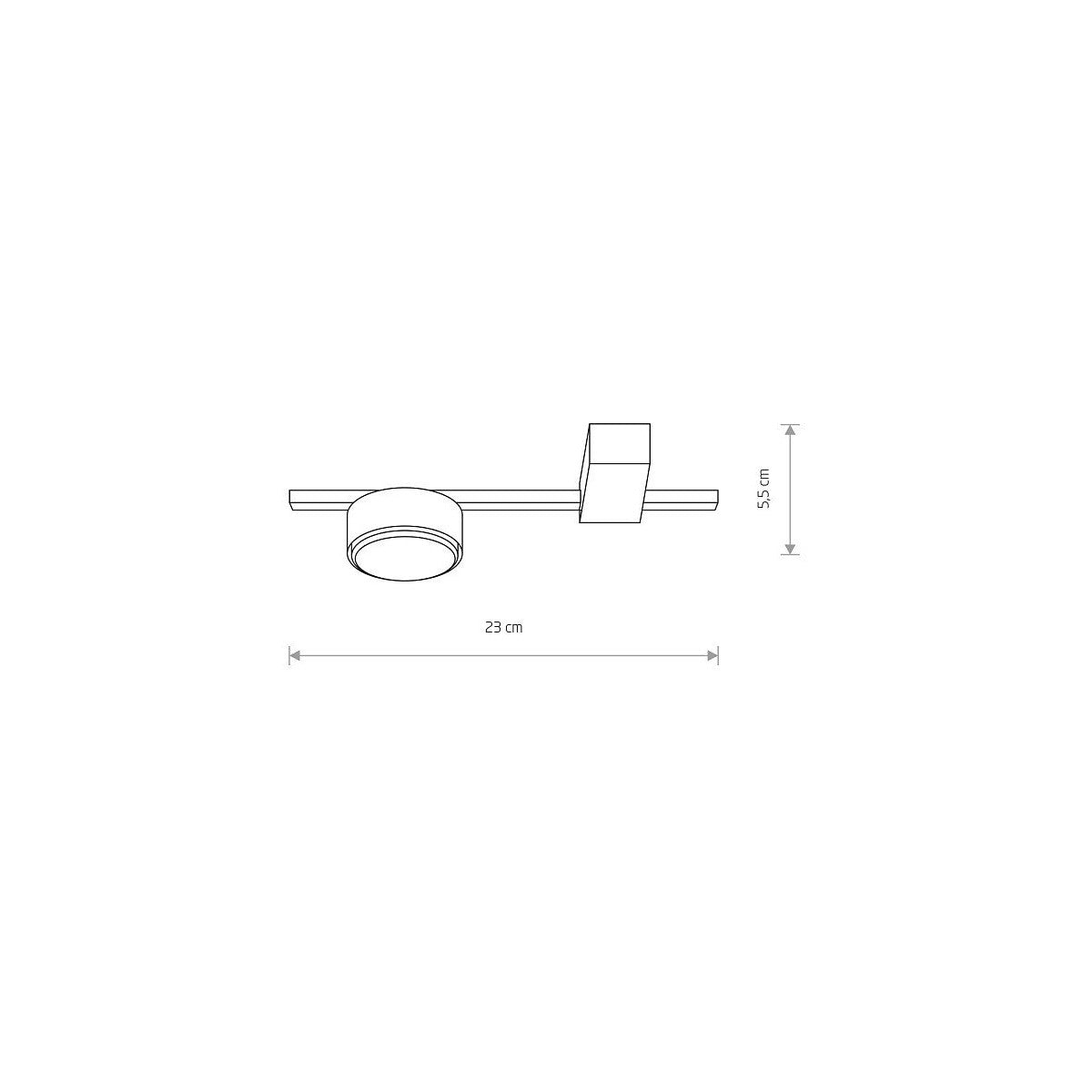 Nowodvorski Lampa przysufitowa PILLS 12W only LED 50/60Hz - Aluminium lakierowane - Czarny IV 8266