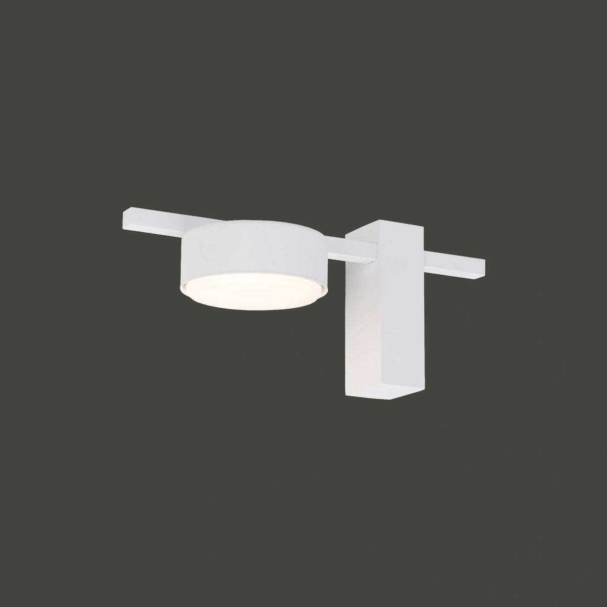 Nowodvorski Kinkiet PILLS 12W only LED 50/60Hz - Aluminium lakierowane - Biały 8271 - lampa włączona