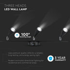 13.5W Lampa sufitowa / Barwa:3000K / Czarny