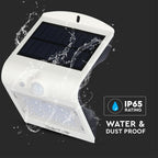 1.5W Lampa solarna ścienna / Trójkąt / Barwa:4000K / Obudowa: Biały + Czarny