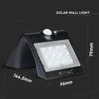 1.5W Lampa solarna ścienna / Trójkąt / Barwa:4000K / Obudowa: Czarny + Czarny