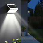 7W Lampa solarna ścienna / Trójkąt / Barwa:4000K / Obudowa: Biały + Czarny