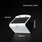 7W Lampa solarna ścienna / Trójkąt / Barwa:4000K / Obudowa: Biały + Czarny