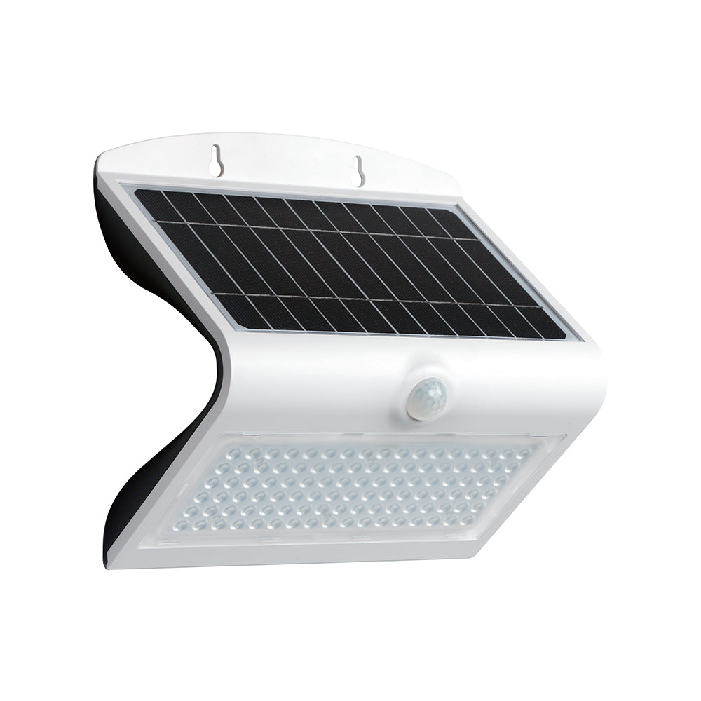 7W Lampa solarna ścienna / Trójkąt / Barwa:4000K / Obudowa: Biały + Czarny