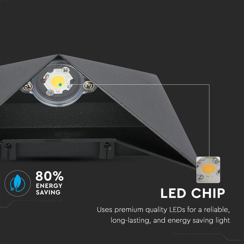5W Lampa ścienna LED / Barwa:4000K / Obudowa: Czarna