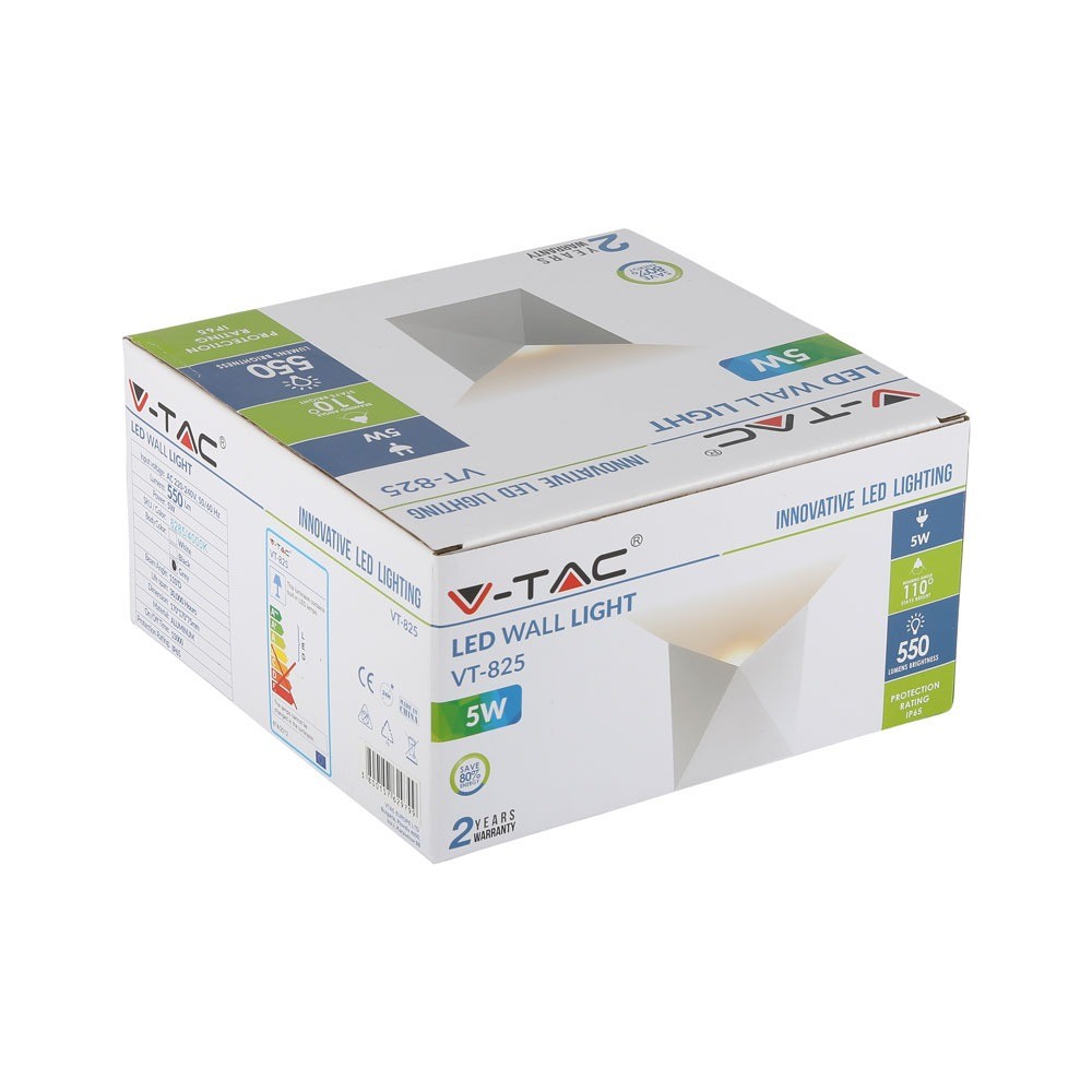 5W Lampa ścienna LED / Barwa:4000K / Obudowa: Szara