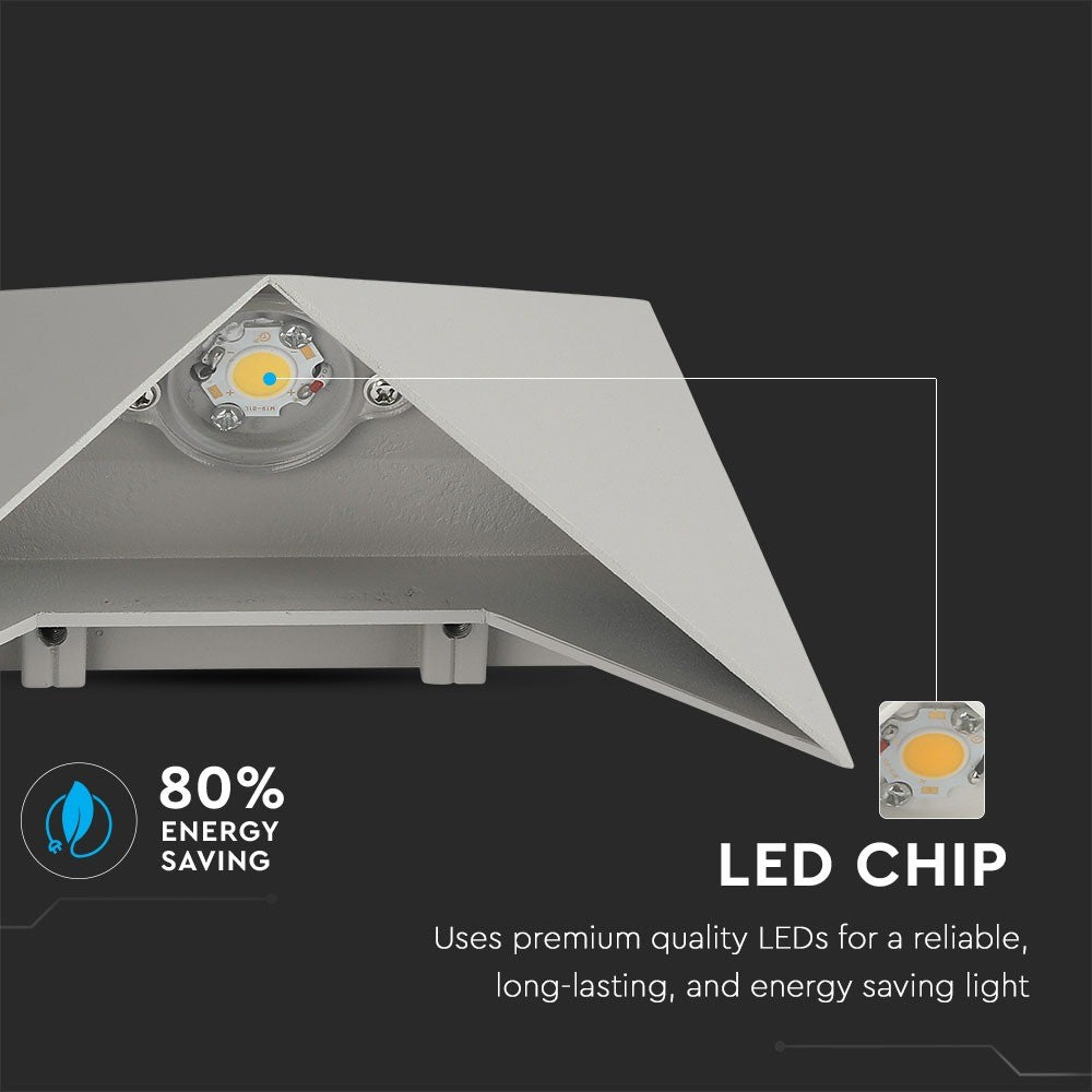 5W Lampa ścienna LED / Barwa:4000K / Obudowa: Szara