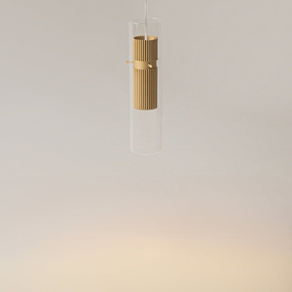 Maytoni Lampa wisząca Dynamics - Aluminium - Złoty MOD326PL-01MG
