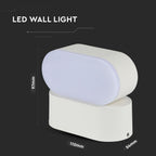 6W Lampa ścienna LED / Barwa:3000K / Obudowa: Biała