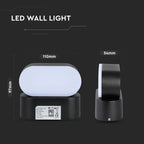 6W Lampa ścienna LED / Barwa:3000K / Obudowa: Czarna