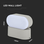 6W Lampa ścienna LED / Barwa:3000K / Obudowa: Szara