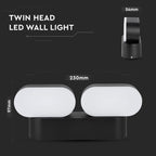 12W Lampa ścienna LED / Barwa:3000K / Obudowa: Czarna