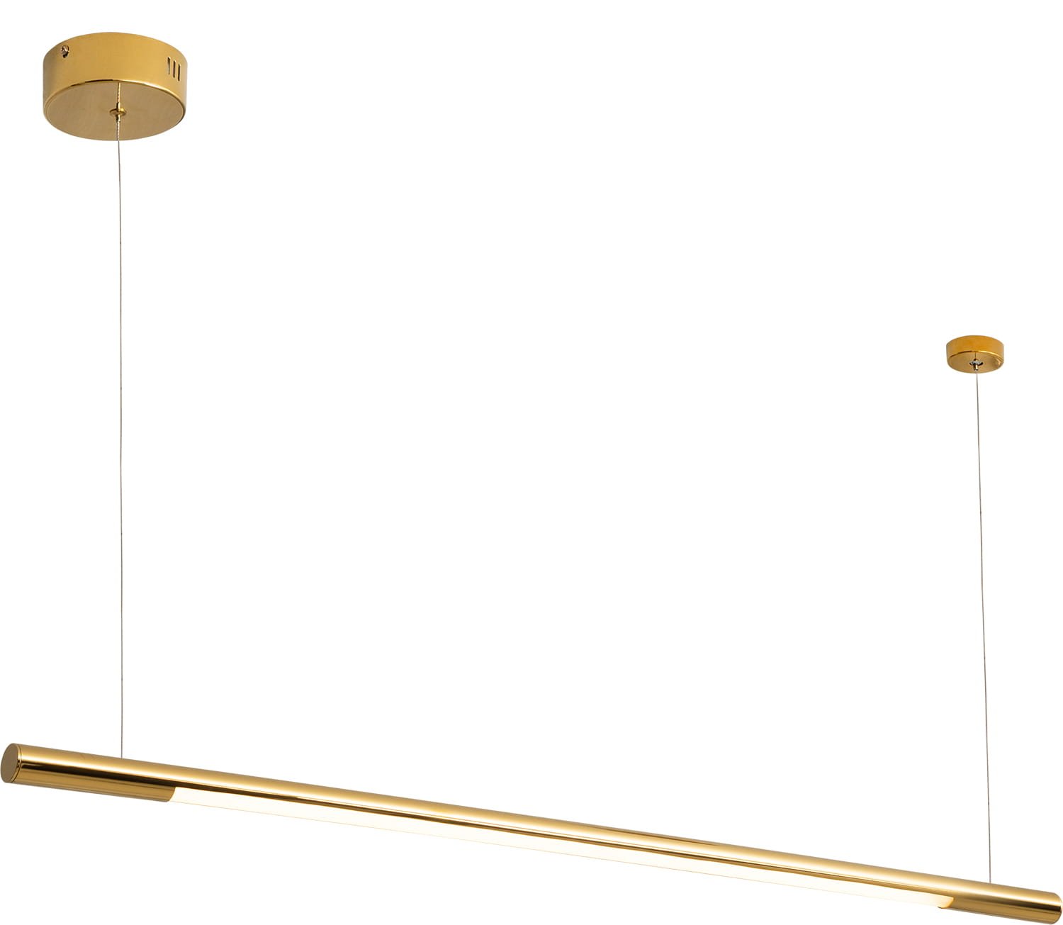 Maxlight Lampa wisząca Organic Horizon 100cm - Stal nierdzewna + akryl - Złoty P0356D