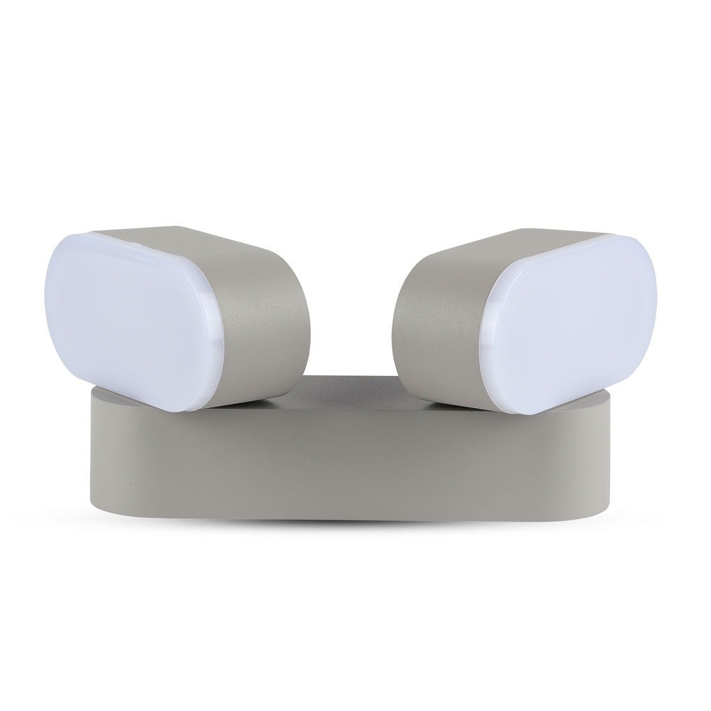 12W Lampa ścienna LED / Barwa:3000K / Obudowa: Szara