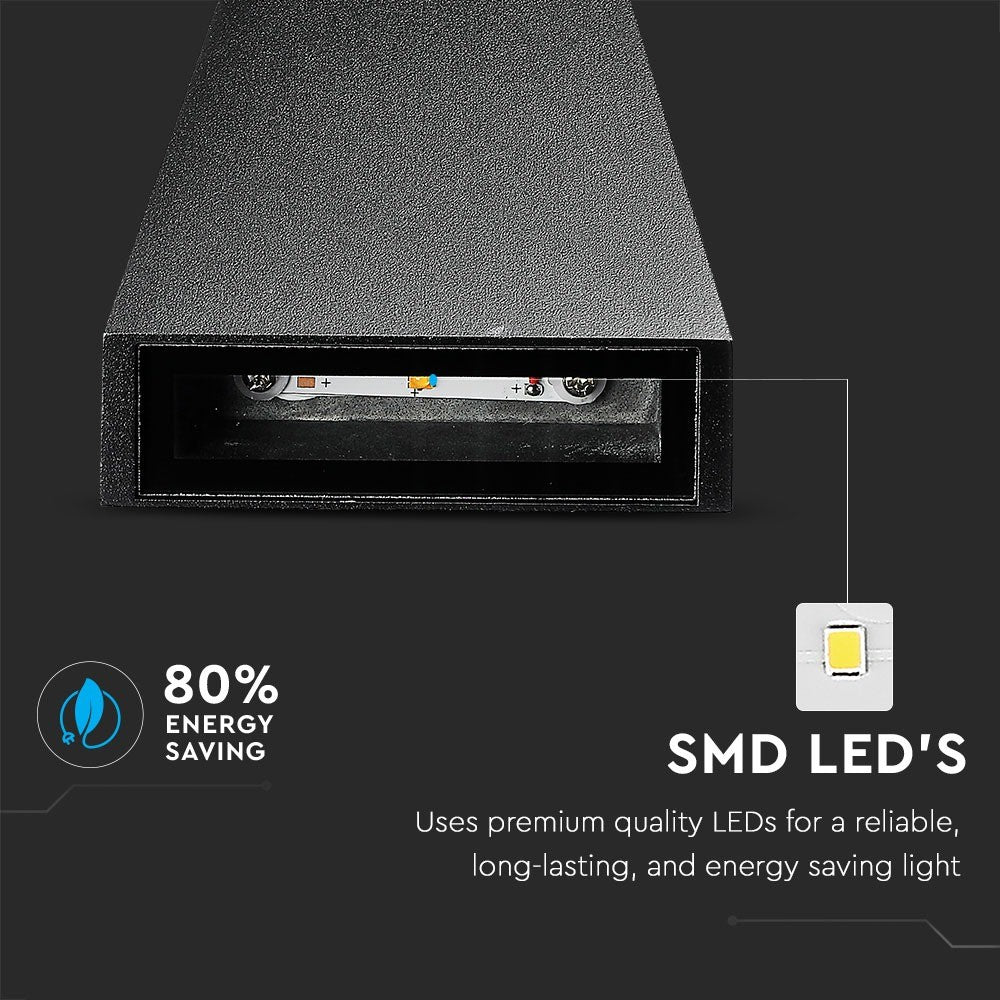 6W Lampa ścienna LED / Barwa:3000K / Obudowa: Czarna