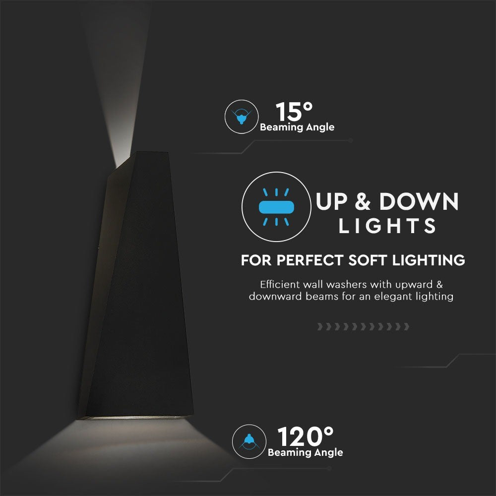 6W Lampa ścienna LED / Barwa:4000K / Obudowa: Czarna