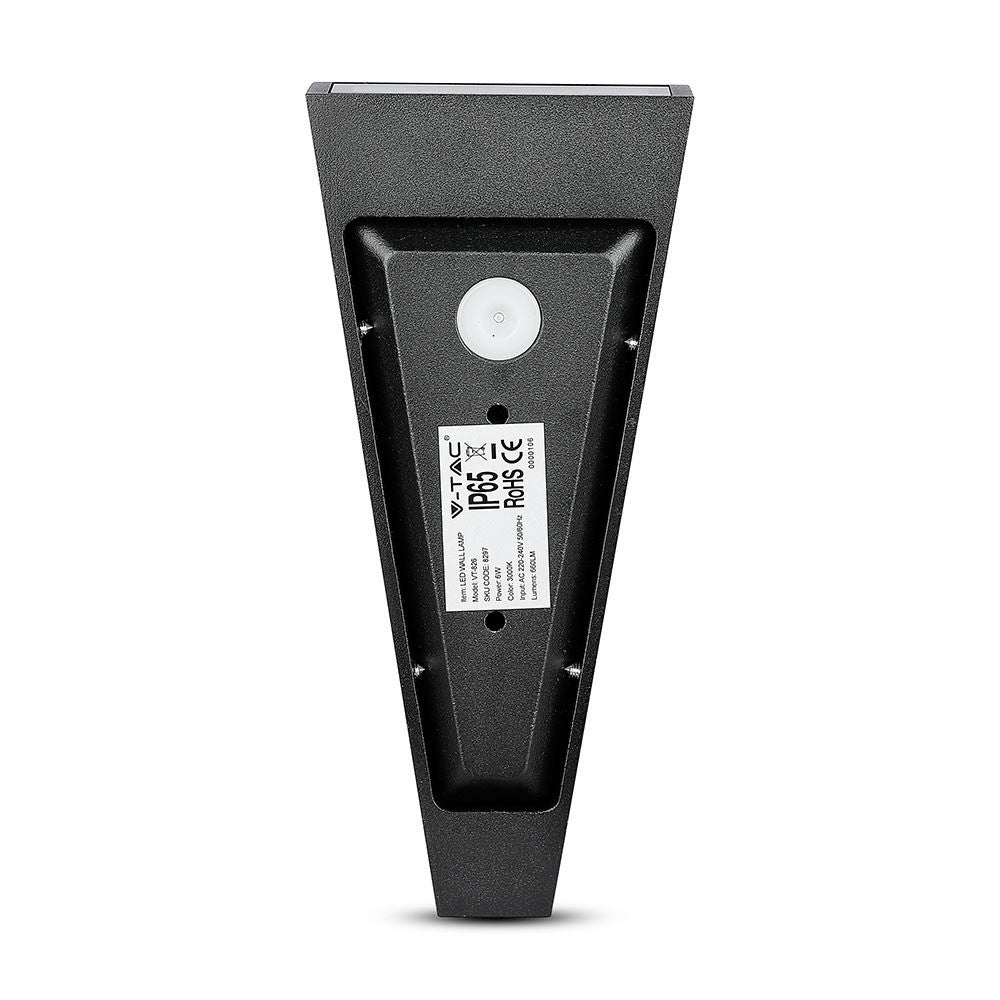 6W Lampa ścienna LED / Barwa:3000K / Obudowa: Czarna
